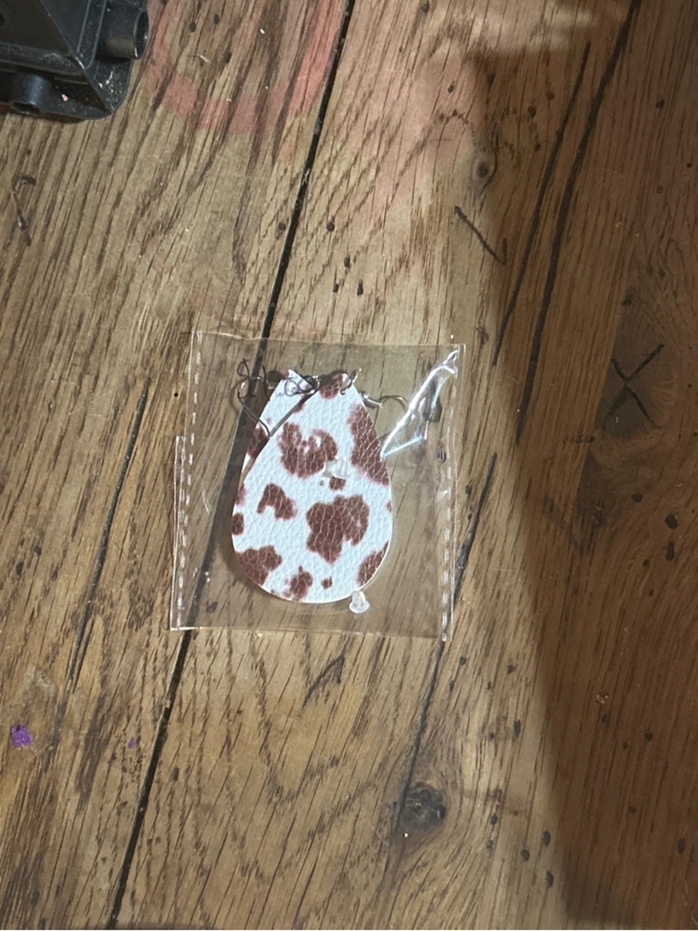 Cow print earrings